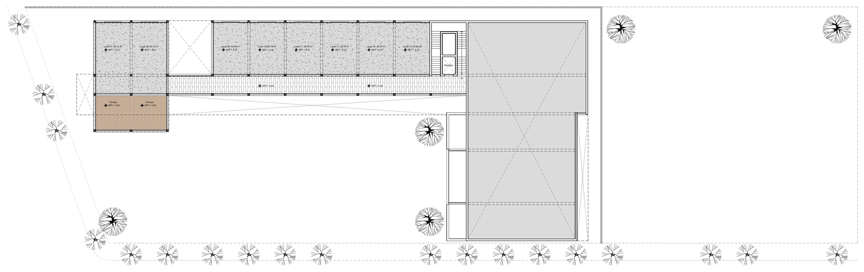 Plano de planta alta de Plaza Tángara