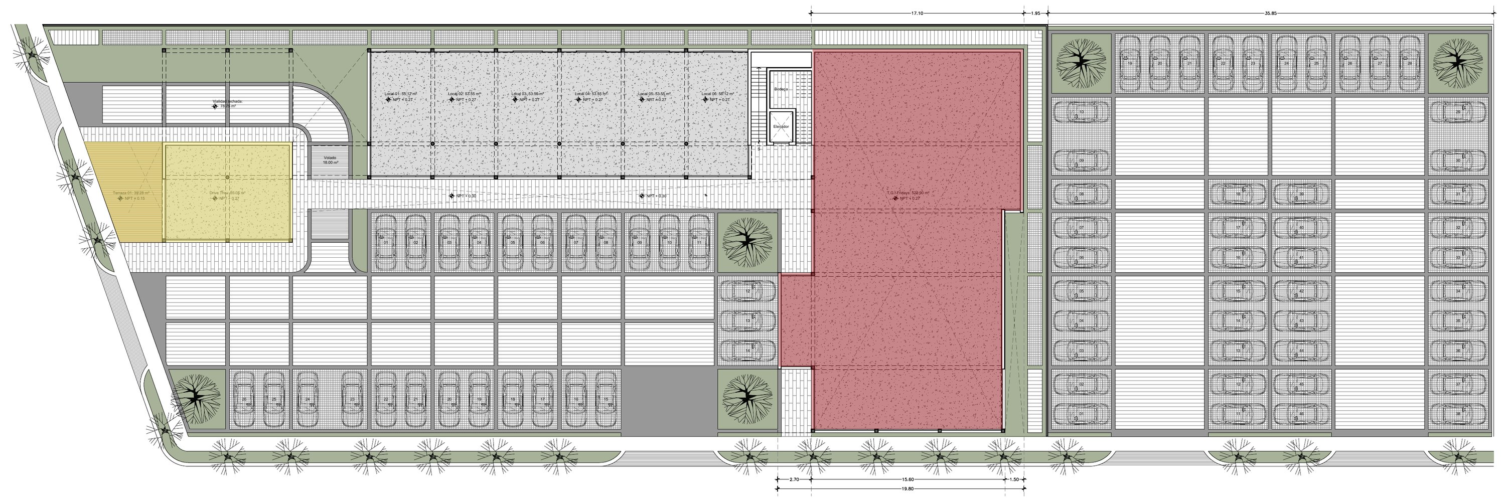 Plano de planta baja de Plaza Tángara